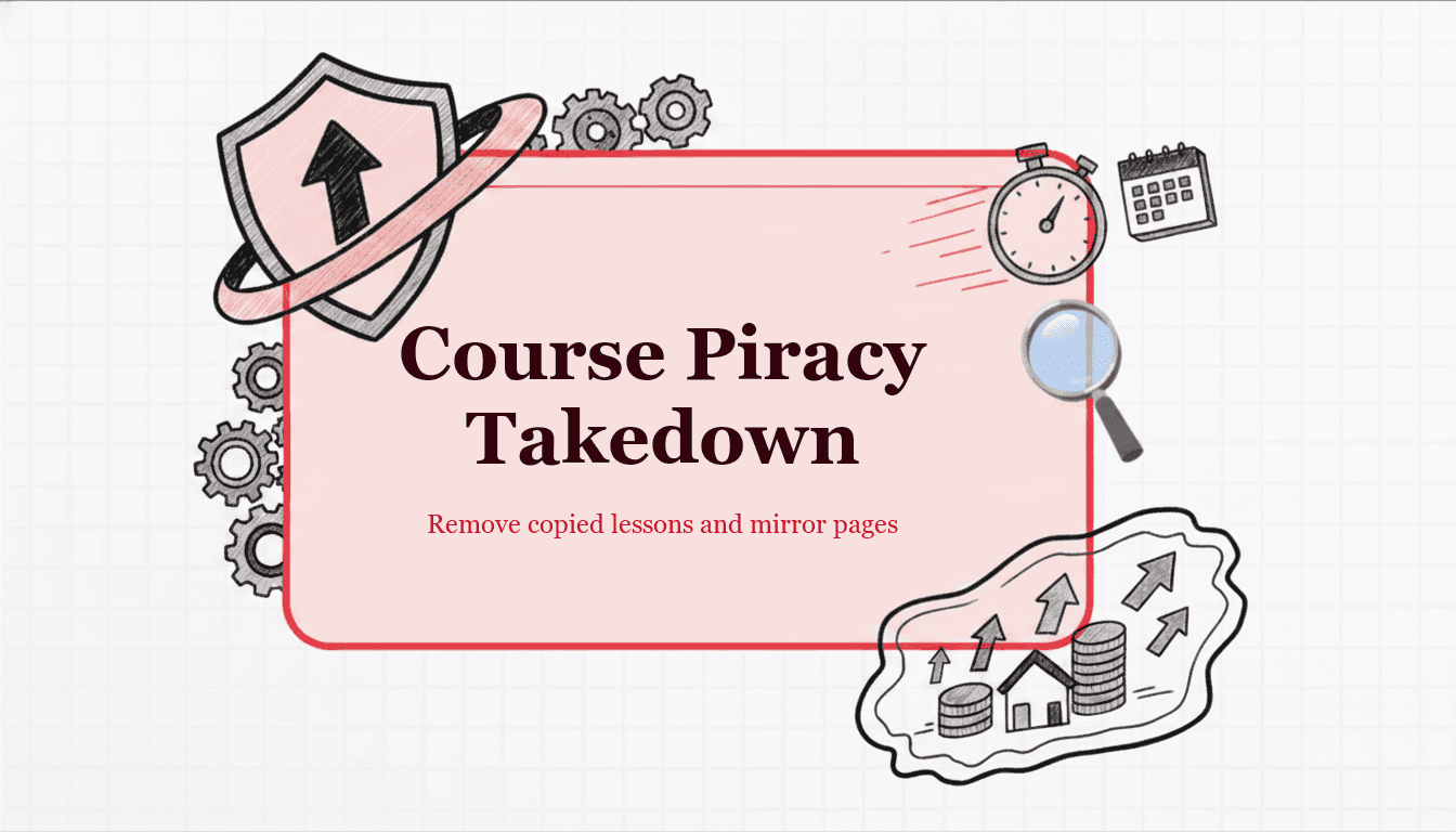 Online Course Piracy Takedown for Creators
